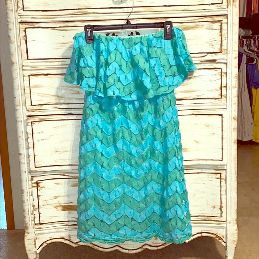 Strapless Judith March dress